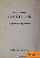Mori Seiki-Mori Seiki MS Type Lathe, Explanatory Note Manual-MS-01